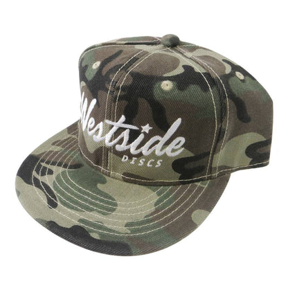 Westside Discs Apparel Camo Westside Discs Cursive Logo Snapback Disc Golf Hat