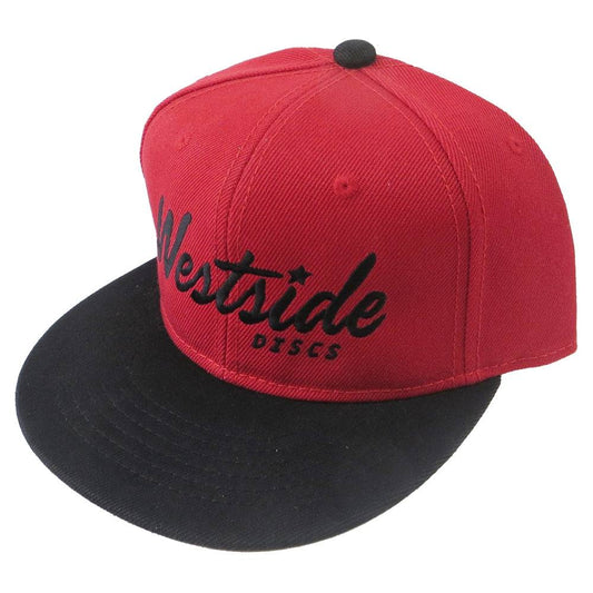 Westside Discs Apparel Red Westside Discs Cursive Logo Snapback Disc Golf Hat