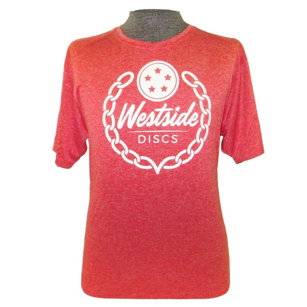 Westside Discs Apparel M / Red Westside Discs Logo Dri-Fit Short Sleeve Performance Disc Golf T-Shirt